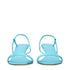 3Juin Blue Fabric Stiletto Heels Sandals